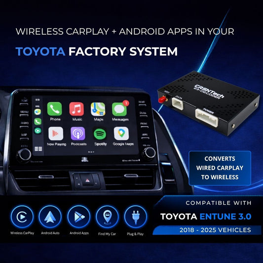 NEW! Toyota Entune 3.0 (2018-2025) Wireless CarPlay/AndroidAuto Android Apps, Play Store, YouTube, Netflix, Find My Car